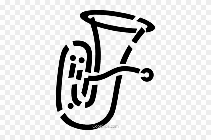 Tuba Royalty Free Vector Clip Art Illustration - Tuba Clip Art #1142336