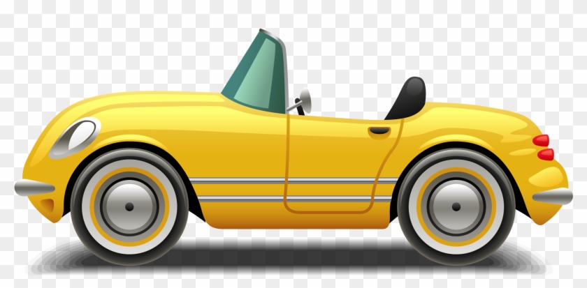 Sports Car Convertible Cartoon - Side Of Cartoon Car Png #1142368