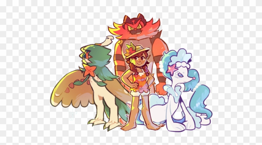 Decidueye, Incineroar, And Primarina - Cartoon #1142468