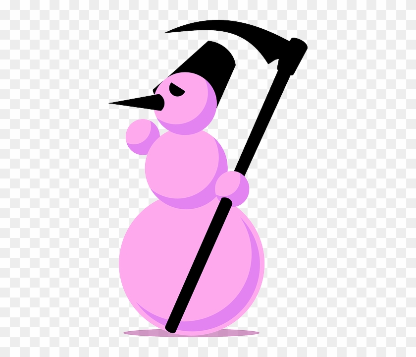 Snowman, Reaper, Scythe, Christmas, Xmas, Humor, Snow - Snowman #1142518