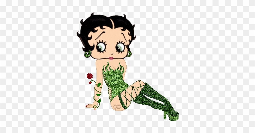Betty Boop In A Glittering Green Outfit With A Red - Betty Boop St Patrick's Day #1142681