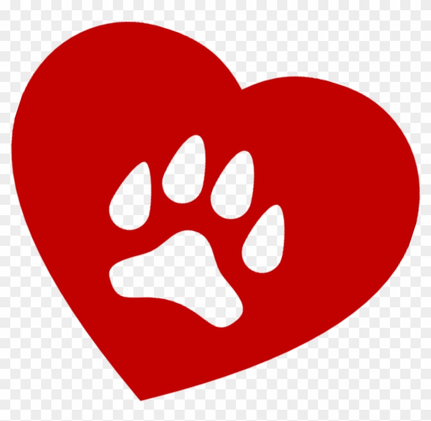Red Heart With Paw Print Png Clip Art - Red Heart With Paw Print Png Clip Art #1142751