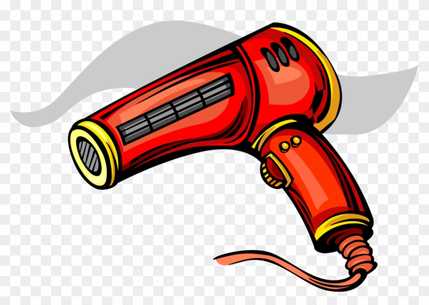 Vector Illustration Of Personal Grooming Portable Electric - Blow Dryer #1142759
