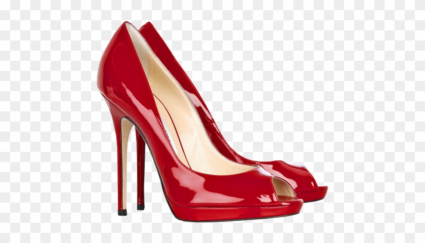 Red Female Heels Png Clipart - Red Jimmy Choo Shoes #1142777