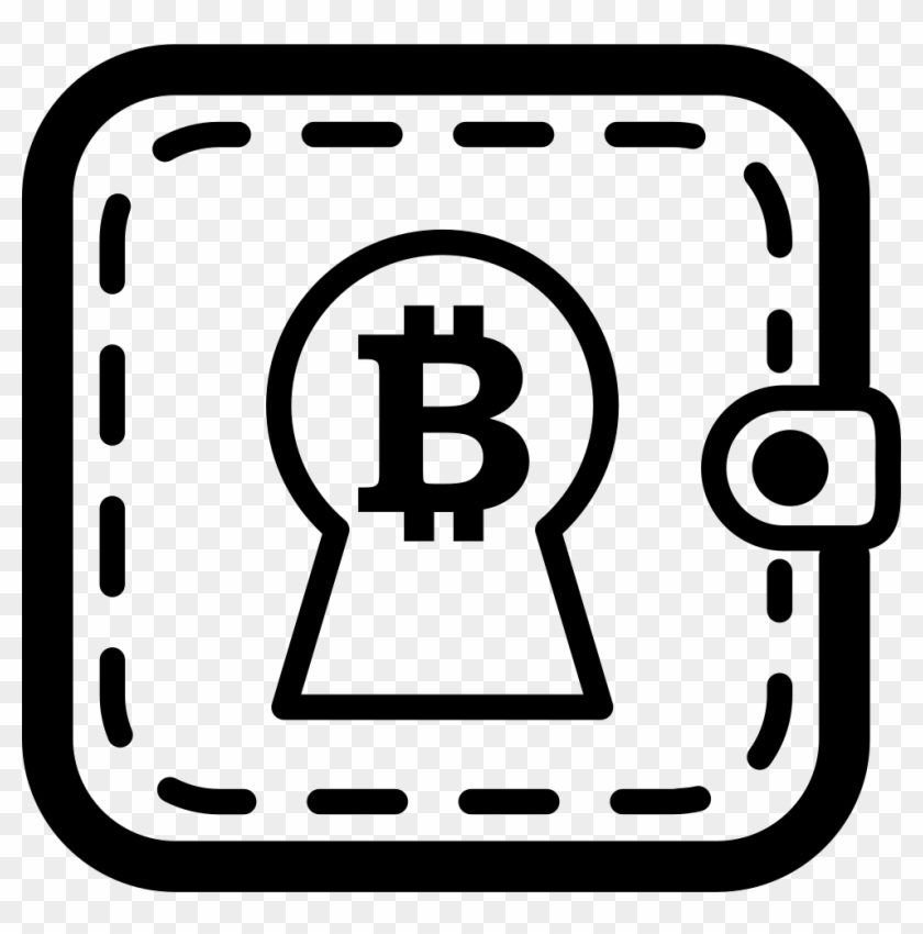 Bitcoin Sign In Keyhole Shape On A Wallet Comments - Bitcoin Wallet Icon Png #1143004