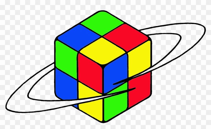 Rubik's Cube Line Clip Art - Rubik's Cube #1143078