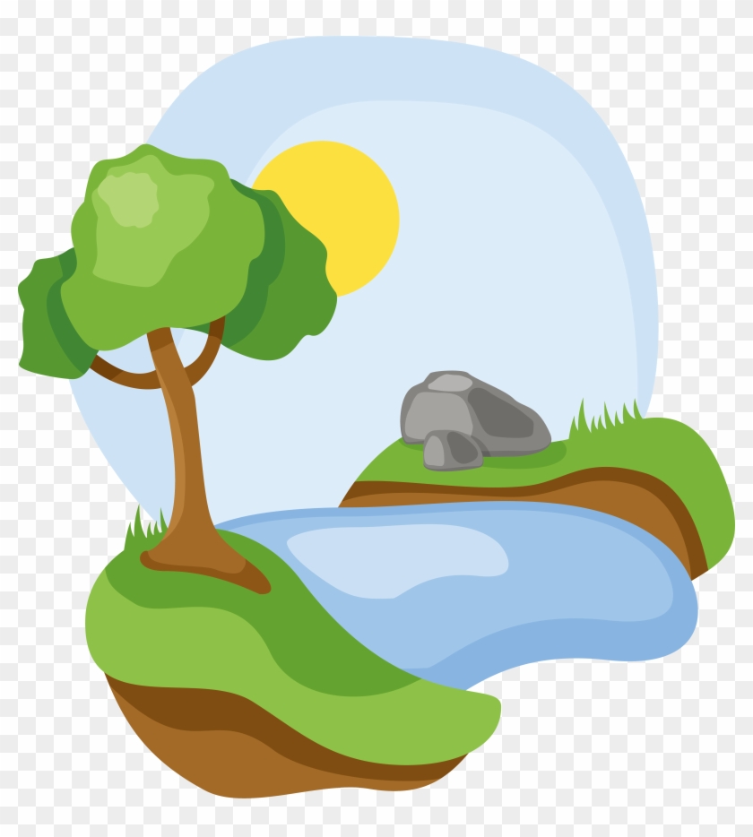 Landscape Illustration Design - River #1143103