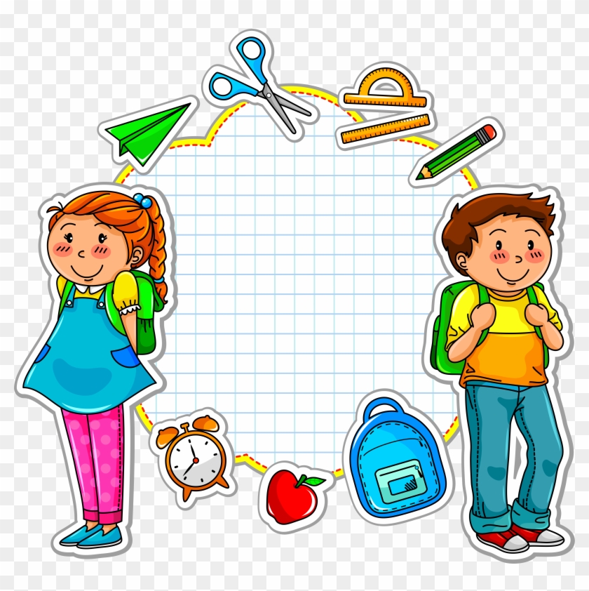 School Paper Pin Kindergarten Clip Art - Kids School Cartoon - Free  Transparent PNG Clipart Images Download