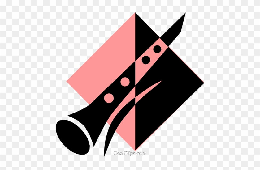 Clarinet Symbol Royalty Free Vector Clip Art Illustration - Clarinet #1143150