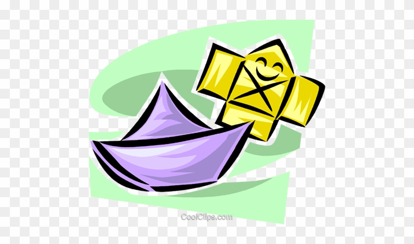 Paper Boat Royalty Free Vector Clip Art Illustration - Paper Boat Royalty Free Vector Clip Art Illustration #1143167