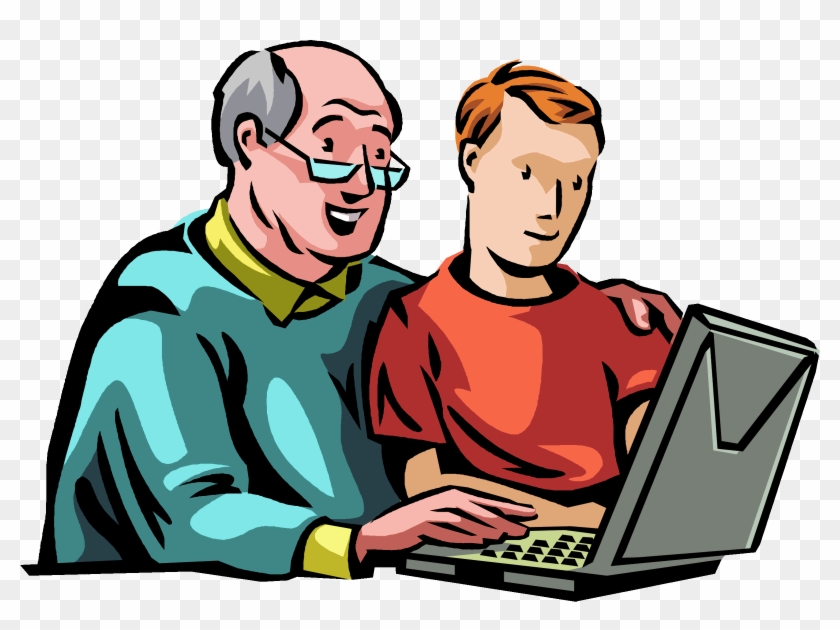 Father And Son Clipart Cliparts - Grandfather And Grandson Cartoon #1143179