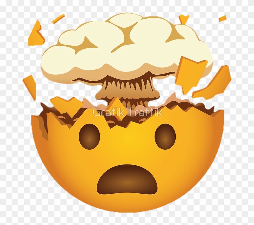 Emotions Emoji Smile Sticker Sad Happy Yellow Black - Mind Blown Emoji Png #1143227