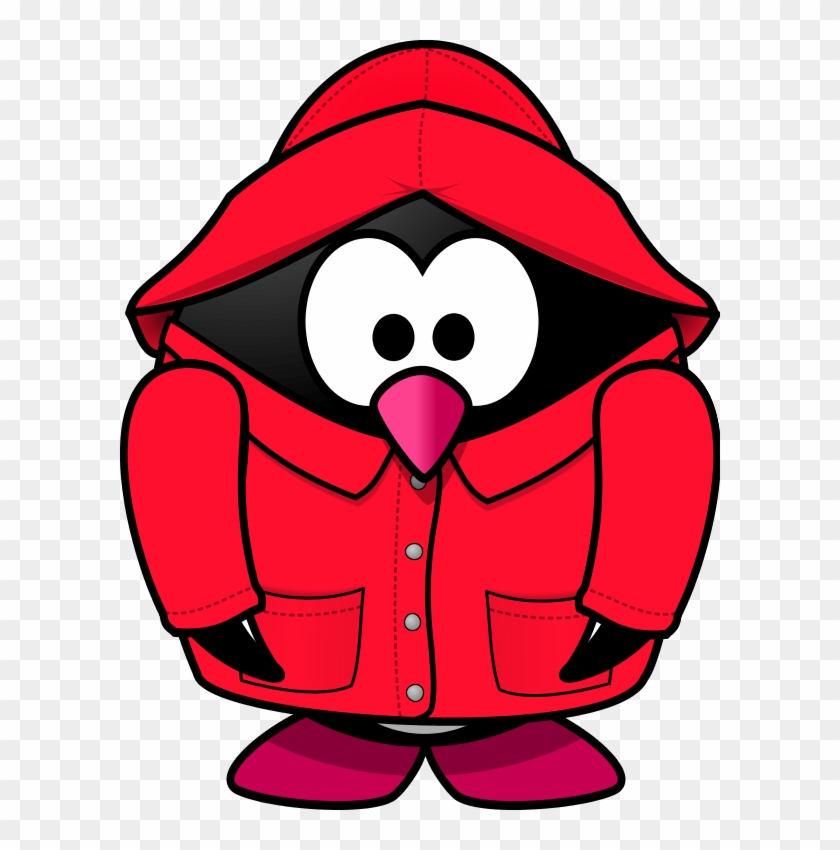 Penguin - Raincoat Clipart #1143311