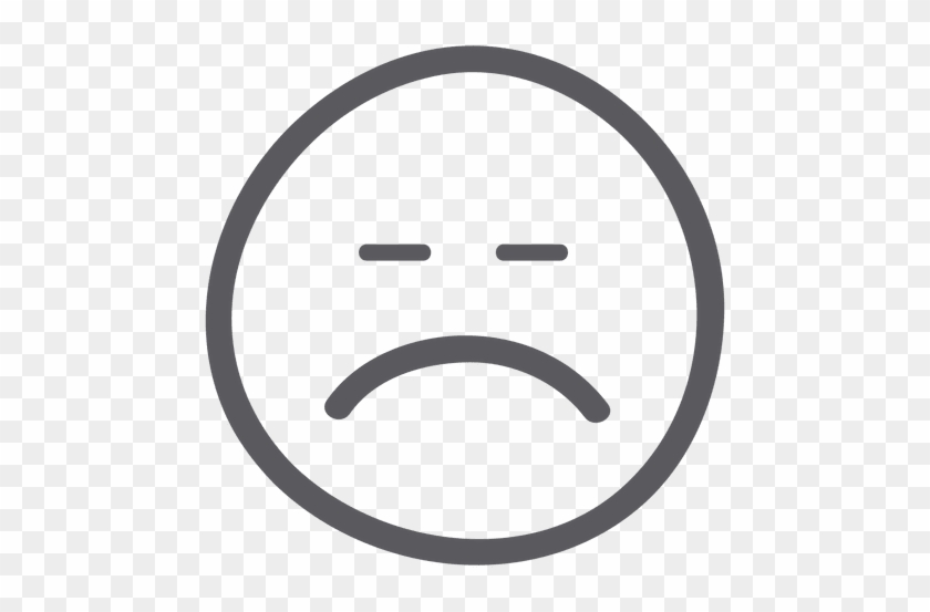 Sad Emoji Stroke Emoticon - Emoticon #1143359
