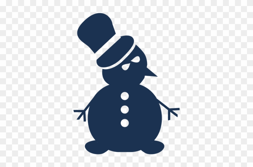 Silhouette Clipart Snowman - Snowman Silhouette Png #1143510