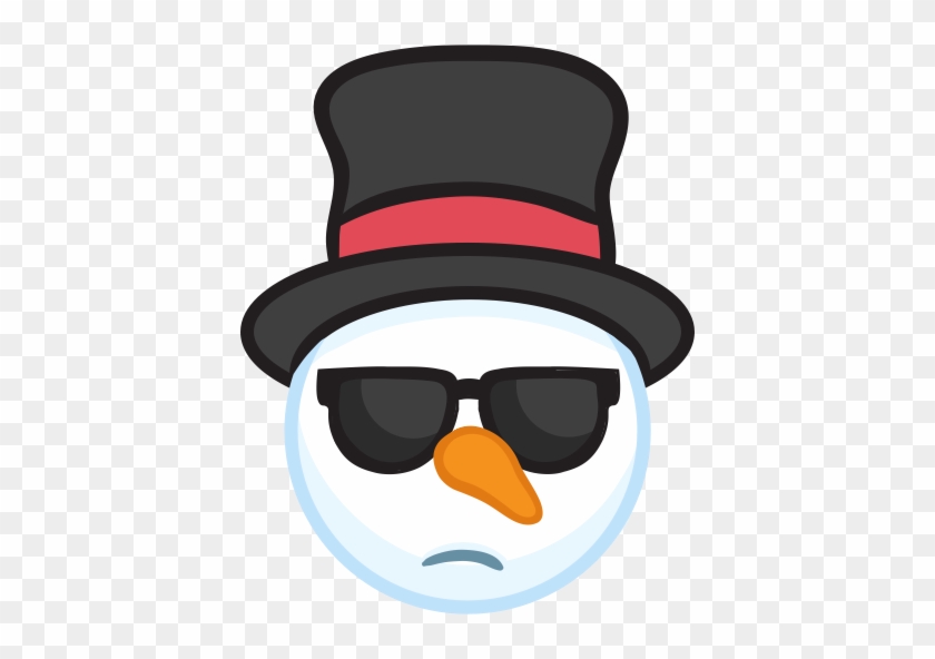 Snowman Face Stickers - Snowman Head Clipart #1143515