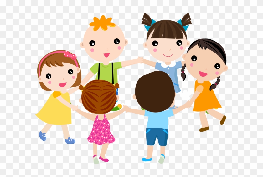 Clipart Ele Ele Tutuşup Halka Yapan Çocuklar - Children Having Fun #1143534