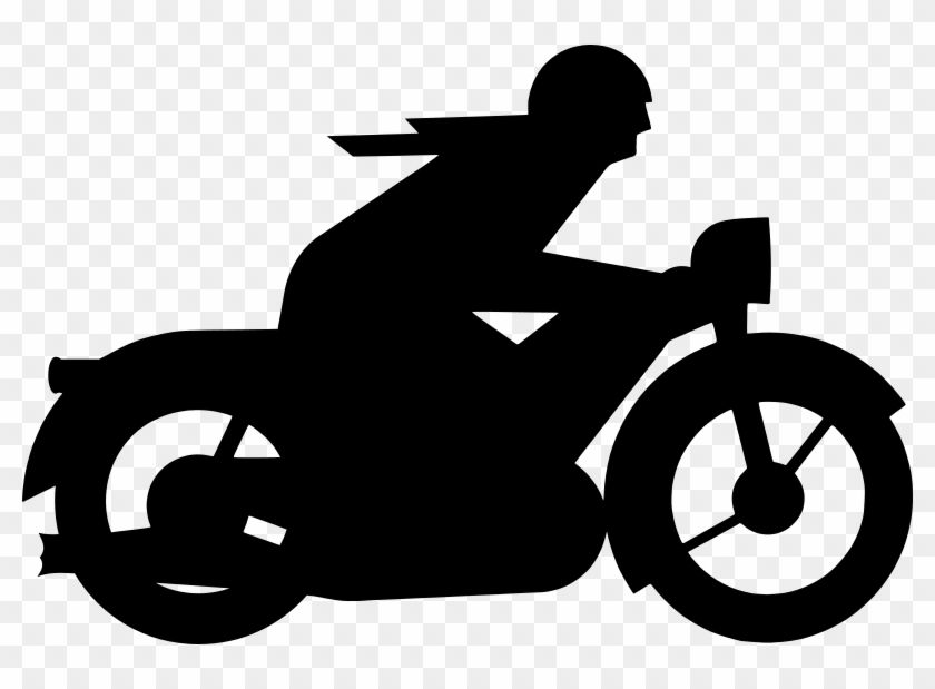 Motorcycle Black And White Oldtimer Motorcycle Clipart - Motorcycle Clipart #1143561