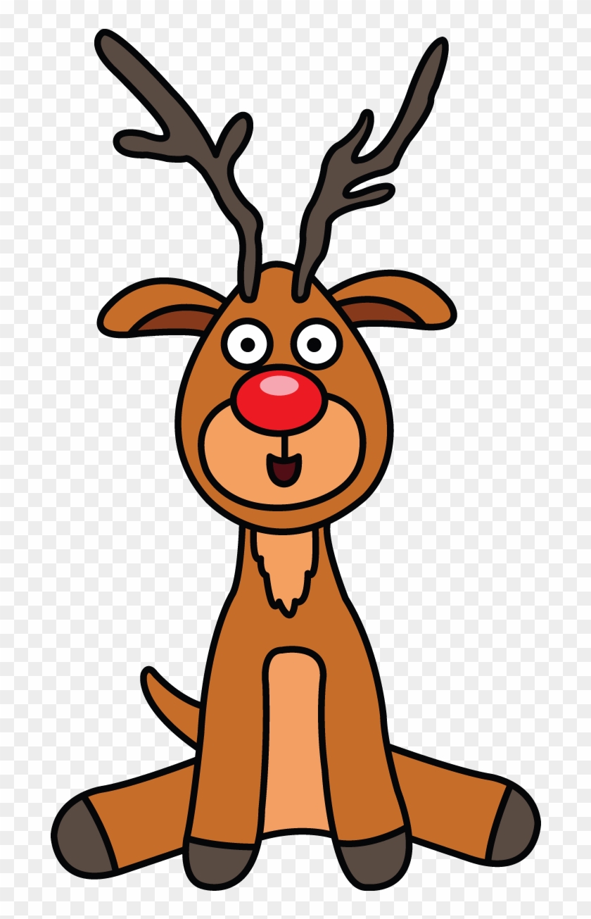 Cute Rudolph The Red Nose Raindreer Http - Easy To Draw Rudolph - Free