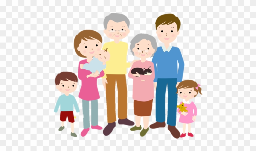 Of Family Planning - Family Cartoon With Grandparents - Free Transparent PNG  Clipart Images Download