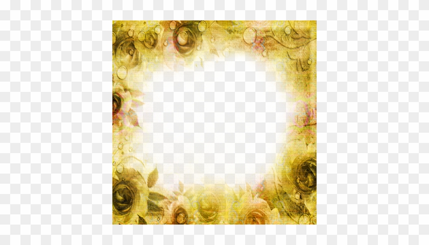 Soave Frame Vintage Transparent Flowers Rose Yellow - Chandamade Handmade Blue And Silver Bead Bracelet Rose #1143784