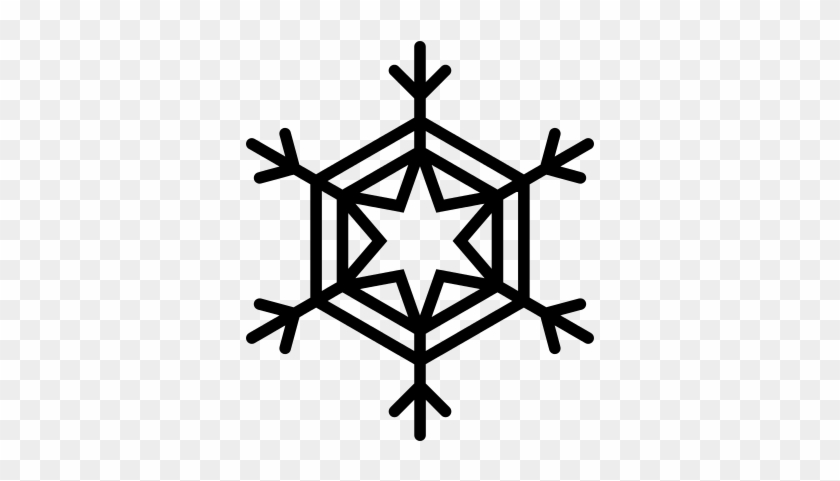 Six Point Star Snowflake Vector - Spider Web #1143906