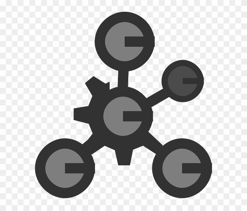 Flat, Circle, Grey, Theme, Lines, Molecule, Icon - Molecule Clipart #1143911