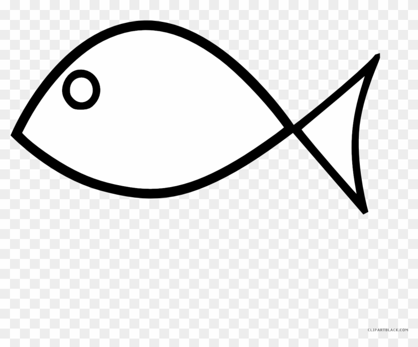 Fish Outline Animal Free Black White Clipart Images - Easy Drawings Of Fishes #1144020