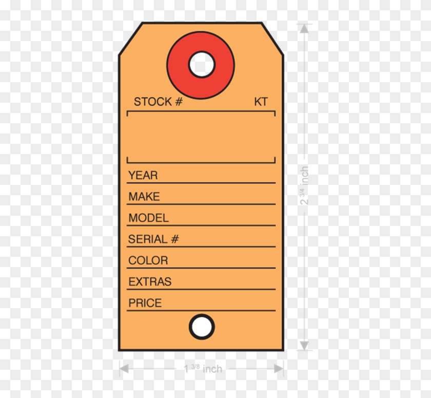 Orange Paper Key Tag With Ring - Screenshot #1144051