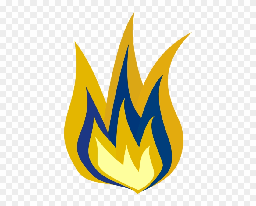 Blue And Yellow Flame Clip Art At Clker - Blue #189761