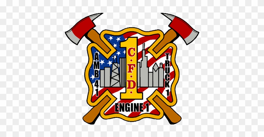 Chicago Fd Engine 1's Decal - Cfd Squad 1 Logo #189773