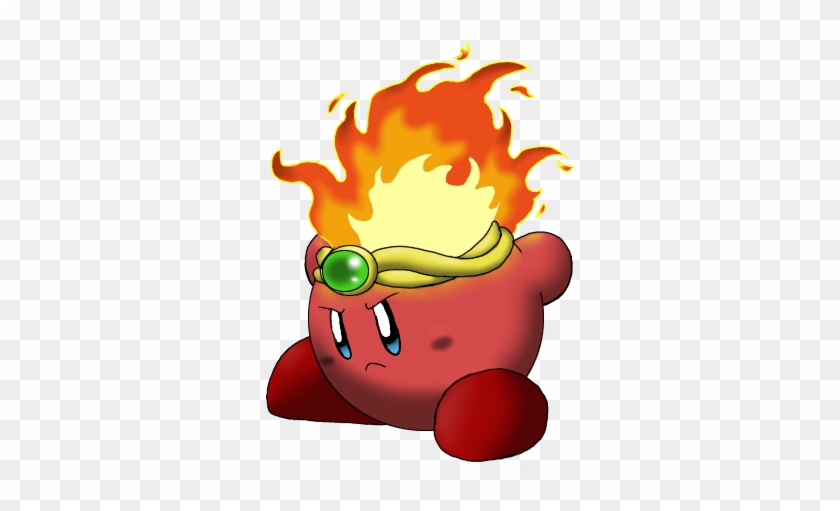 Fire Kirby By Flashthewolf On Deviantart - Drawing #189839