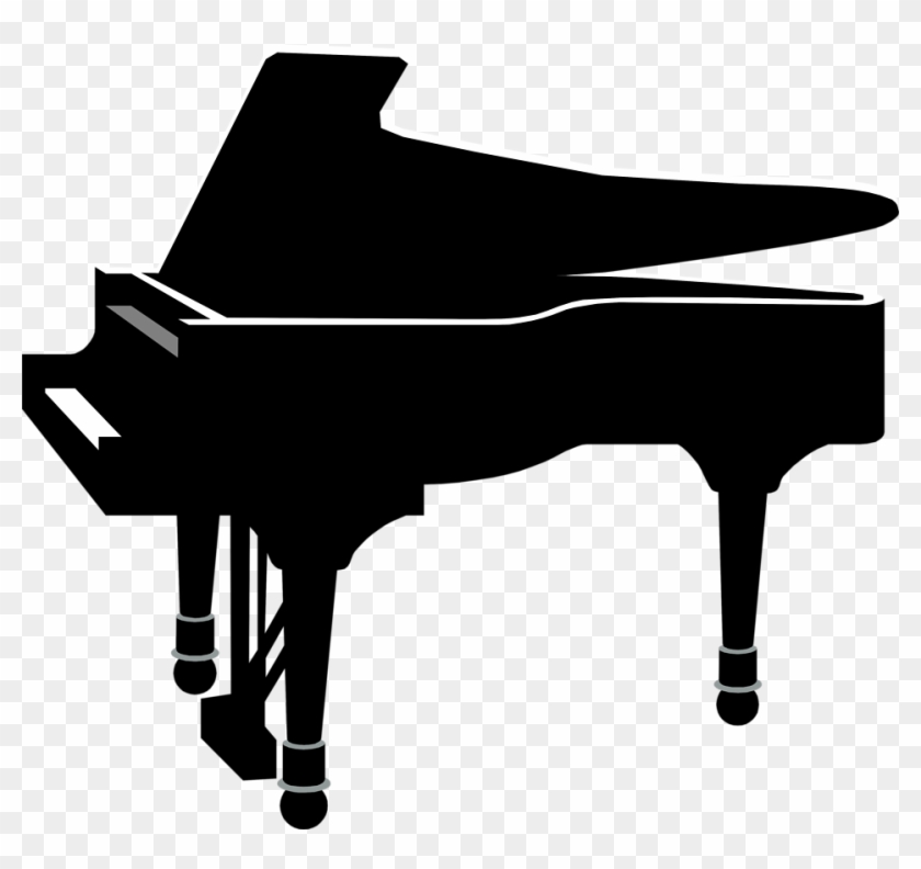 Piano Clipart White Background - Piano Clip Art Black And White #189878