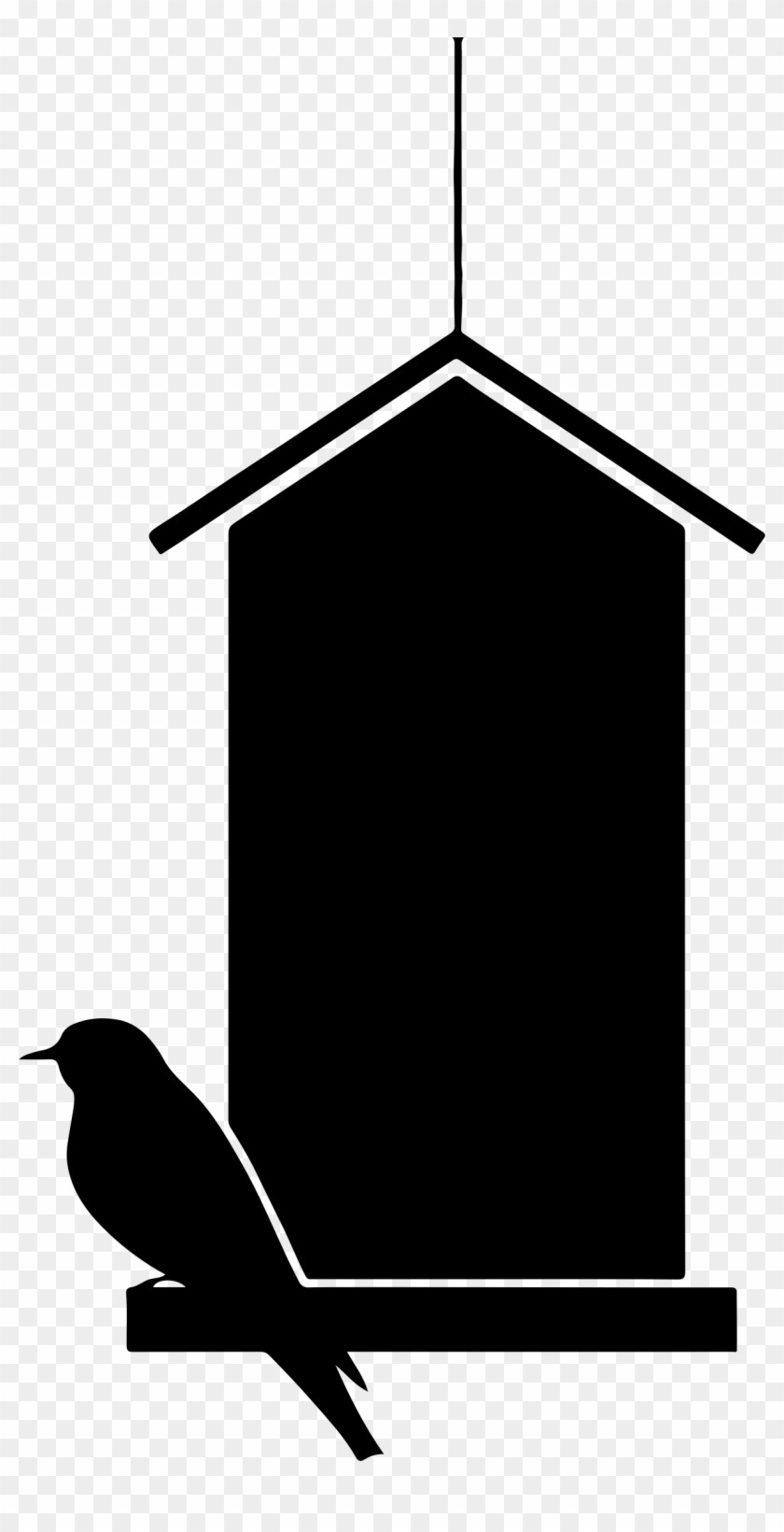 Clipart - Birdhouse Black And White #189884