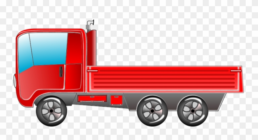 Red Truck Vector Image - Open Truck Clipart #189894