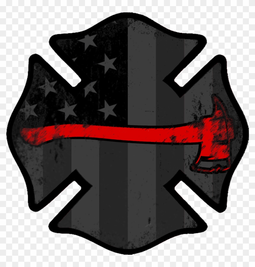 American Axe Subdued Firefighter Decal - Fire Maltese Cross #189924