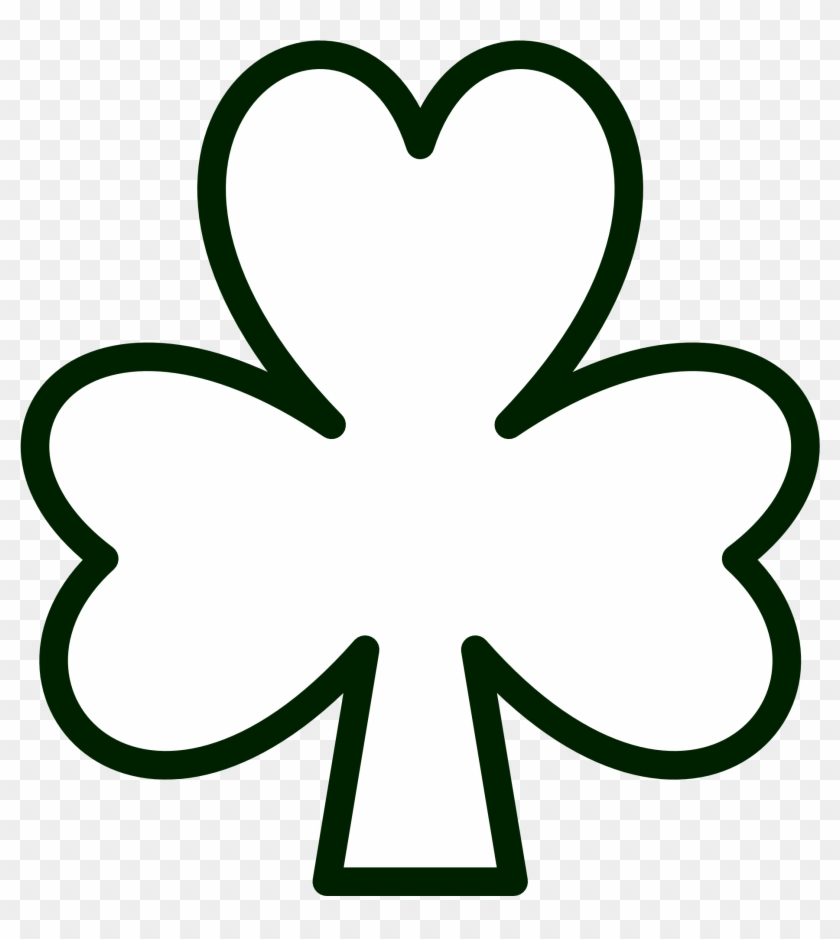 Tested Pics Of Shamrocks Public Domain Clip Art St - Shamrock Coloring Page #190014