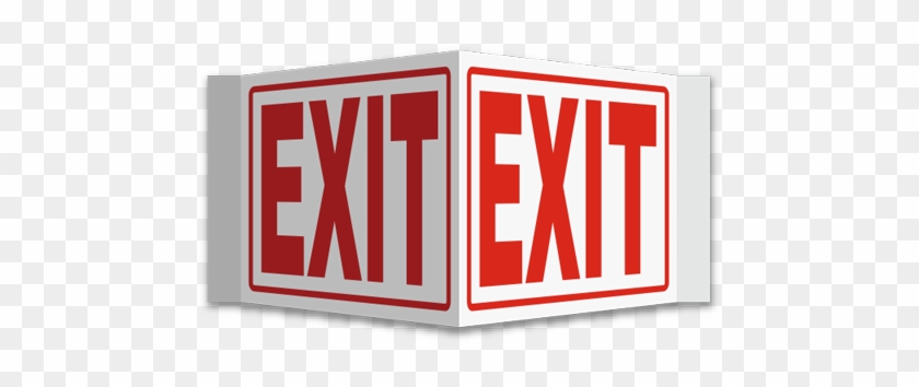 Exit 3-way Sign - Exit Sign #190024