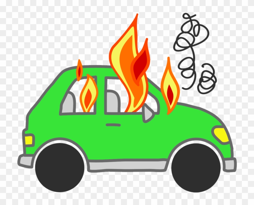 Fire Clipart Transparent - Car On Fire Cartoon #190049