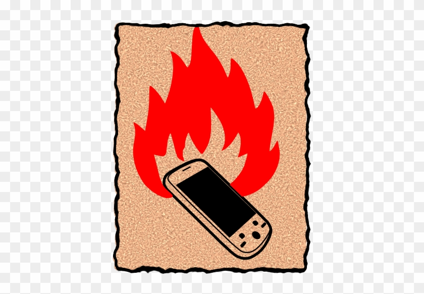 Phone On Fire Cartoon #190081
