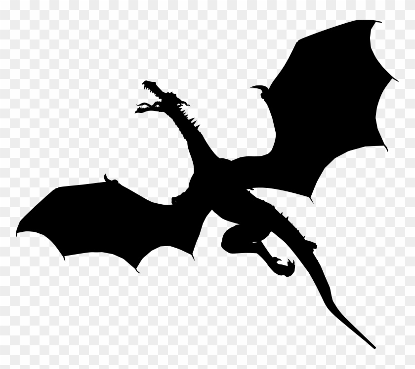 Clipart - Dragon Silhouette Png #190210