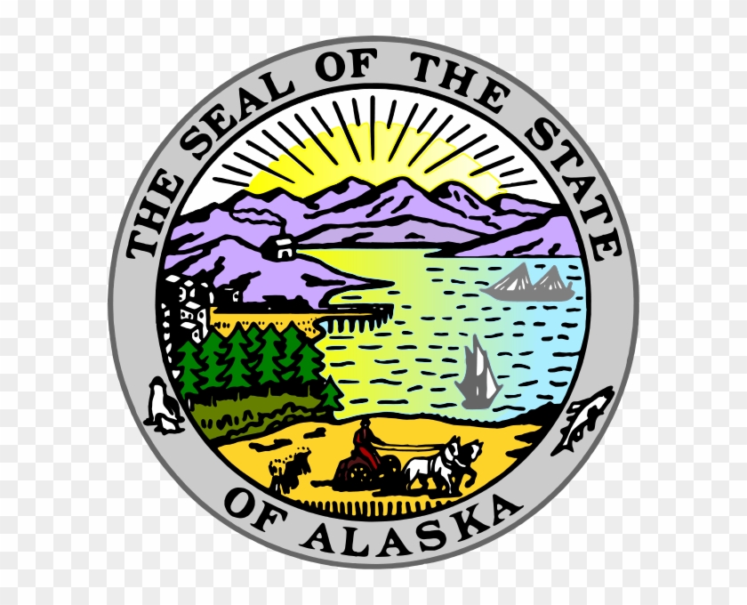 Seal Of The State Of Alaska Wooden Plaque - Seal Of The State Of Alaska #190237