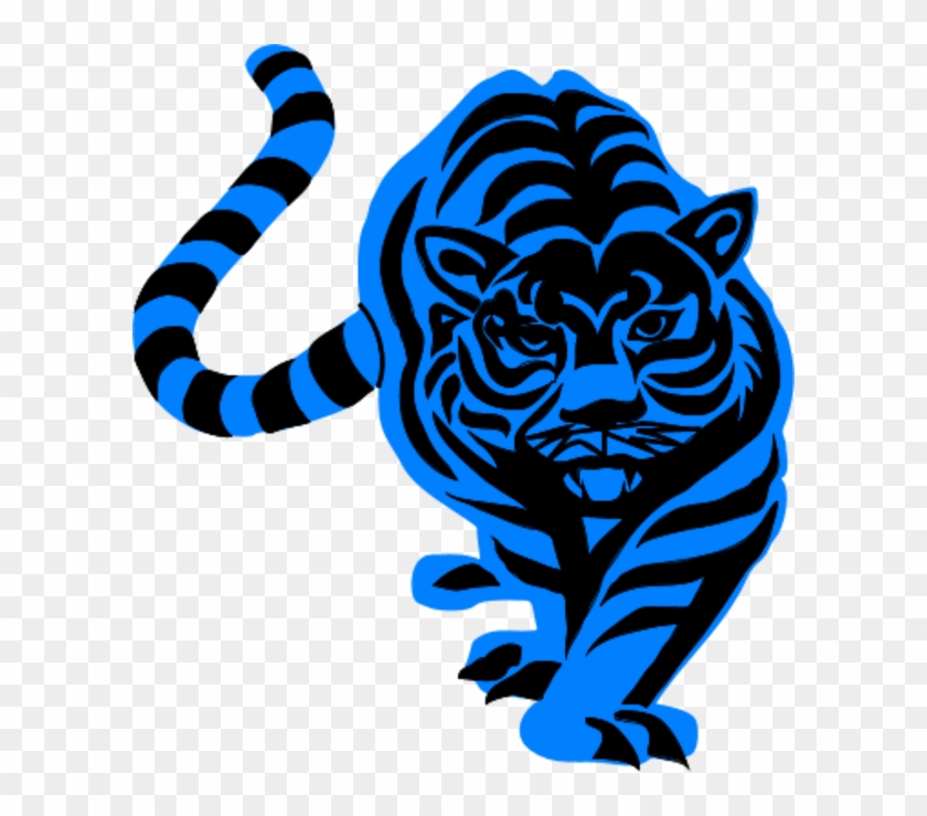 Tiger Clipart Blue - Go Get Em Note Cards #190288