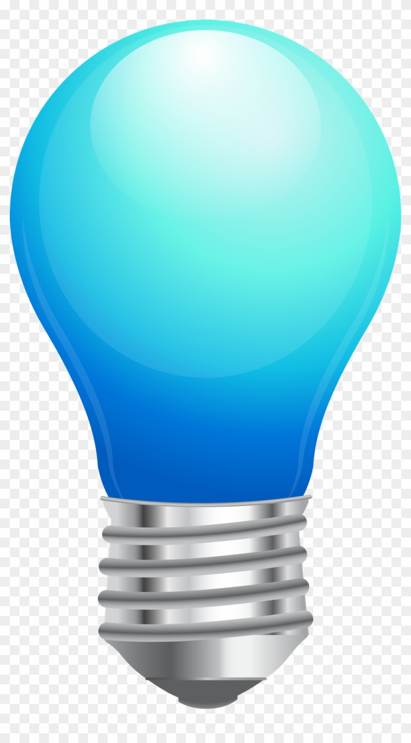 Light Clipart Light Blue - Blue Light Bulb Clipart #190298