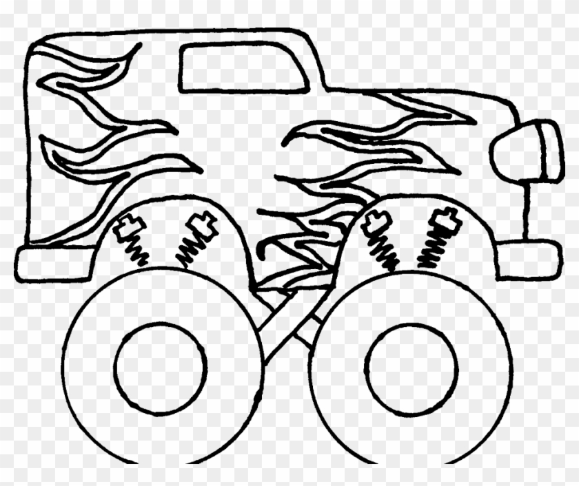Monster Truck Coloring Sheet Many Interesting Cliparts - Drawing #190363