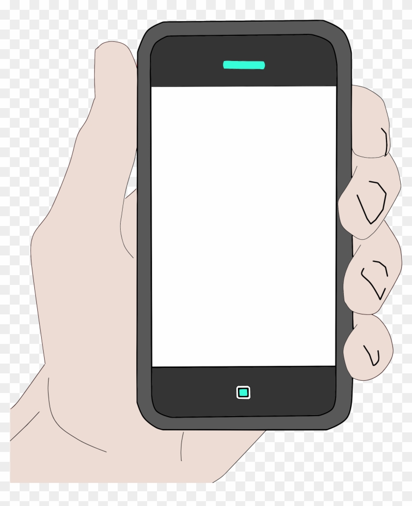 Big Image - Hand Holding Phone Clipart #190387