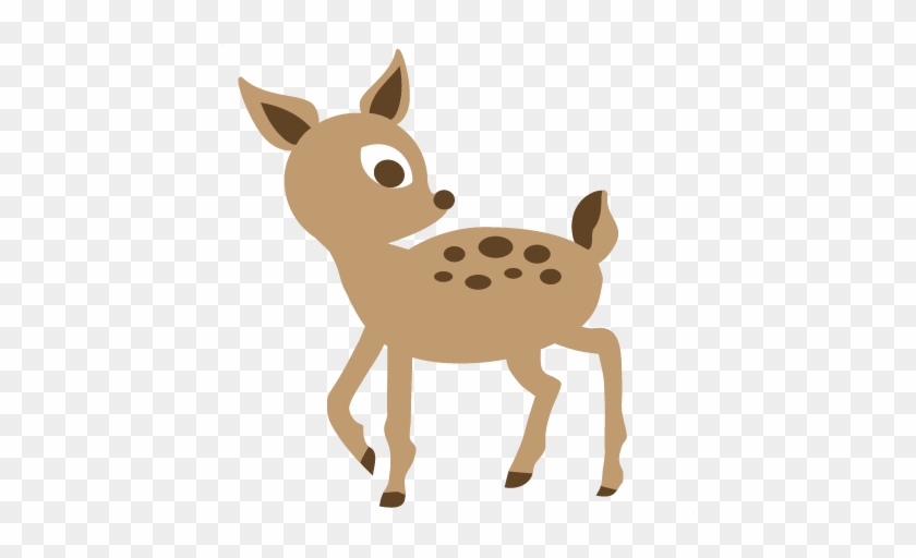 Deer Svg Cut File For Scrapbooking Free Svgs Free Svg - Woodland Baby Deer Clipart #190492