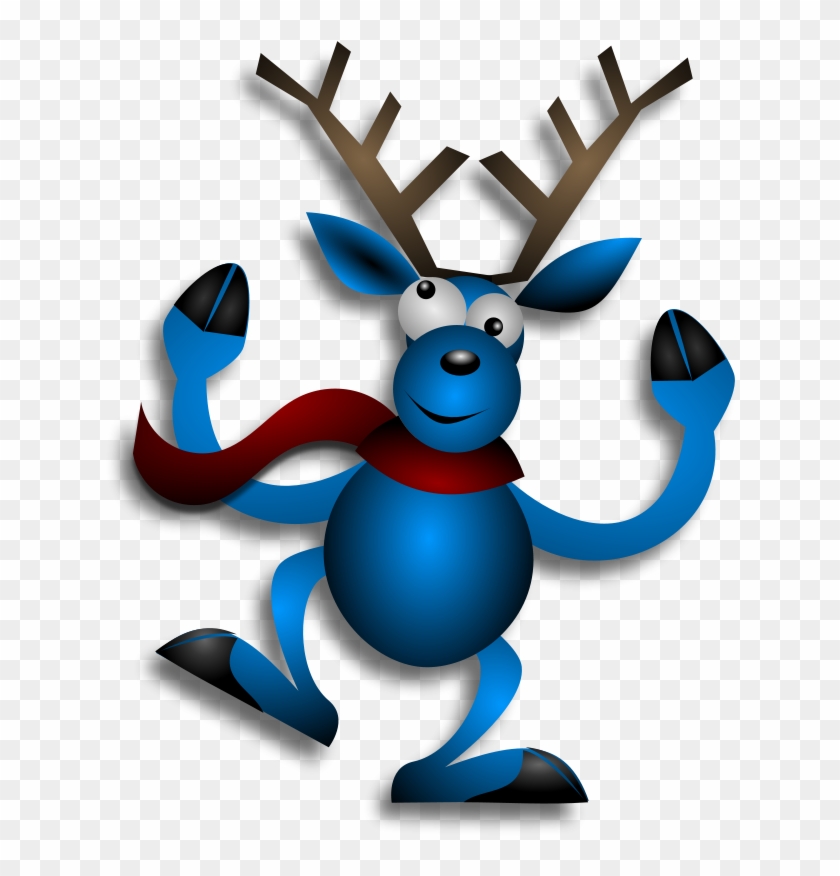 Deer Free Dancing Reindeer 3 - Merry Christmas Happy Reindeer Scarf #190503