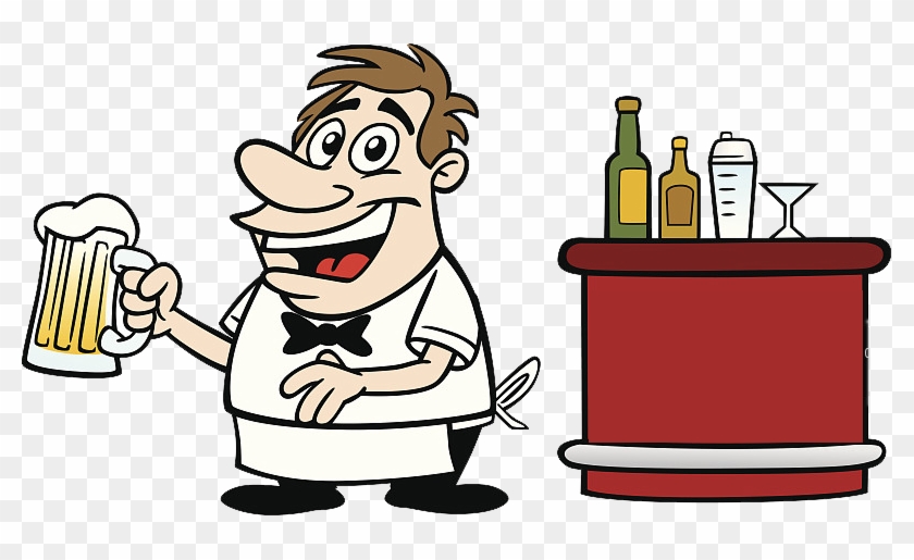 Bartender Cartoon Clip Art - Bartender Cartoon Clip Art #190531