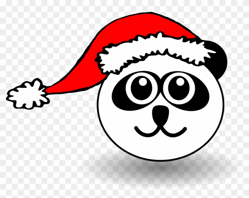 Santa Hat Clipart Minecraft Christmas - Panda Christmas Coloring Pages #190529